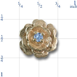 flower1 Aquamarine Bracelet Slide 